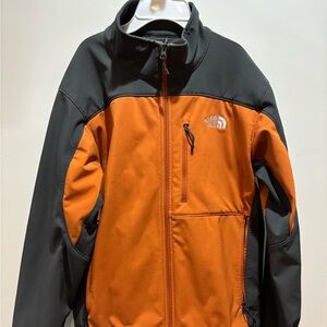 The North Face Orange and Black Performance Softshell Jacket